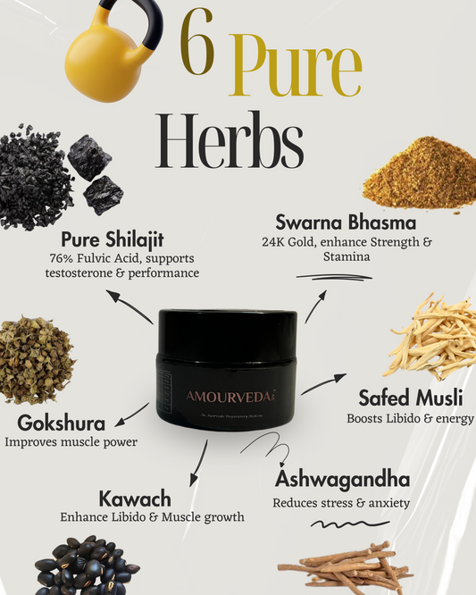 Amourveda Pure Himalayan Shilajit Resin - 20g | Pack of 2 | 160 Servings